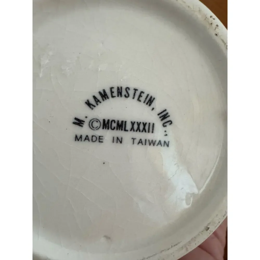 Vintage 1982 M Kamenstein Floral Ceramic Canister Cottagecore Kitchen Farmhouse